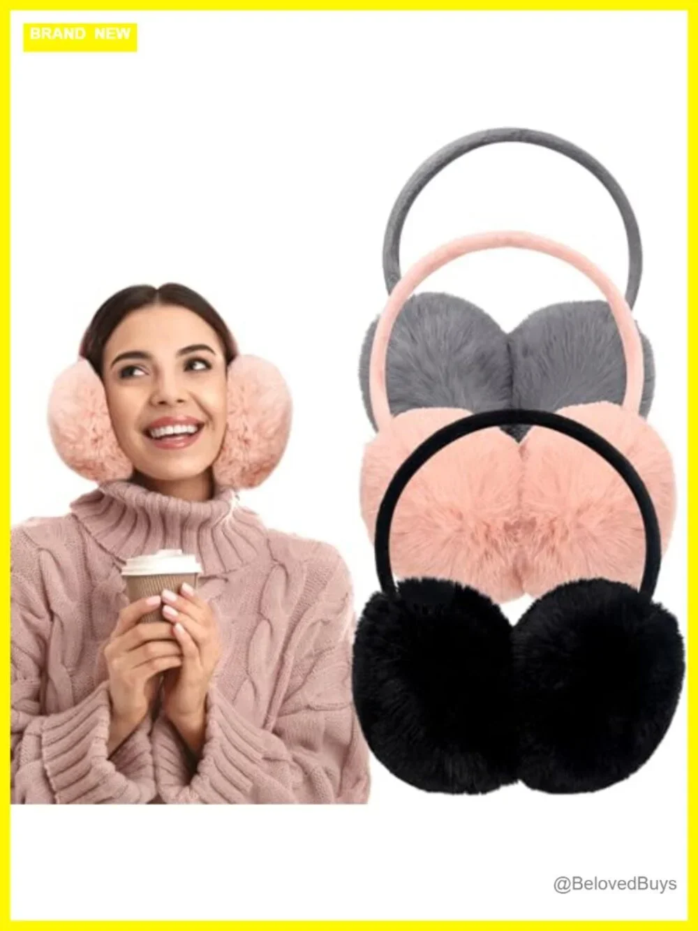 3 Pack Adjustable Winter Ear Muffs Faux Fur Warmers Soft Ear Covering